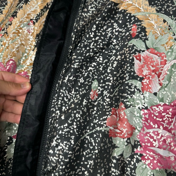 Floral Vintage Seoul Olympics Reversible Bomber Jacket 80s Korea Zip Up OSFA - Picture 5 of 12